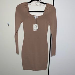 Express Bandage Nude Dress